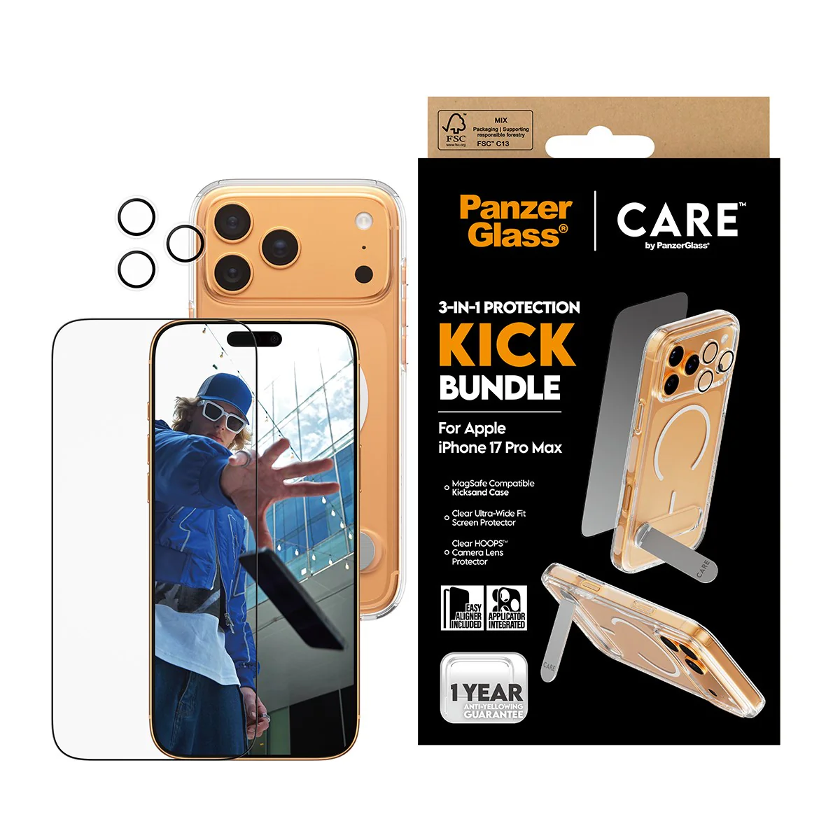 PanzerGlass® | CARE™ by PanzerGlass® 3-in-1 Kick Bundle iPhone 17 Pro Max - Image 2