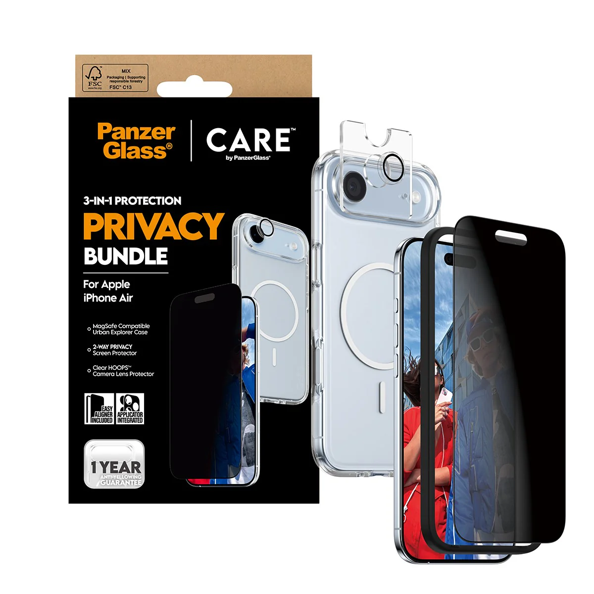 PanzerGlass® | CARE™ by PanzerGlass® 3-in-1 Privacy Bundle iPhone Air - Image 6