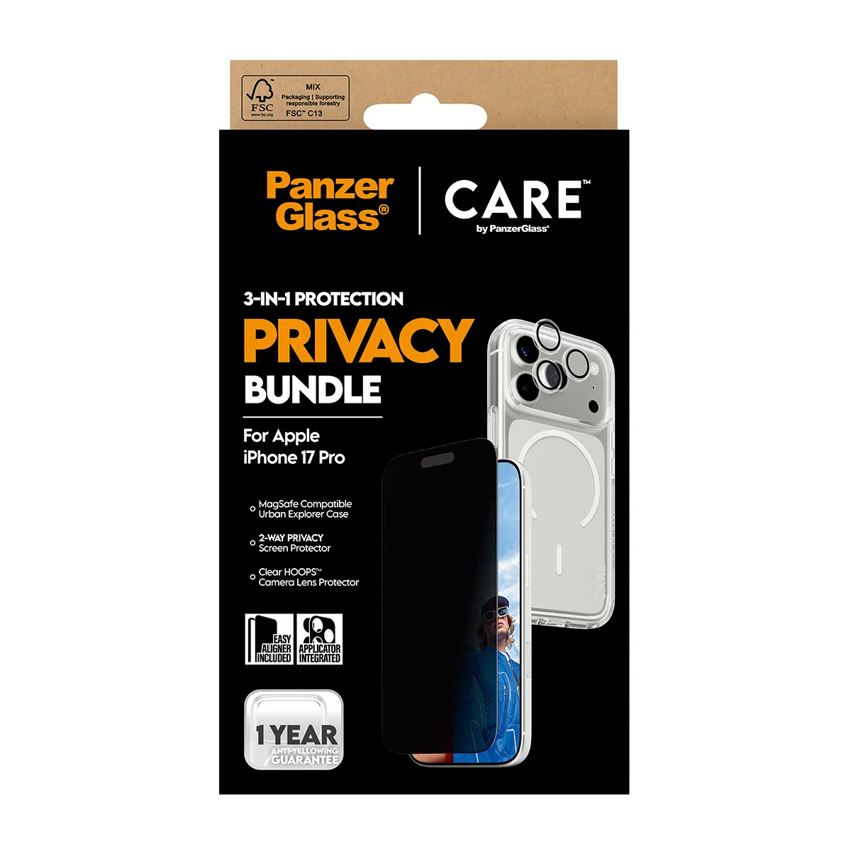 PanzerGlass® | CARE™ by PanzerGlass® 3-in-1 Privacy Bundle iPhone 17 Pro - Image 3