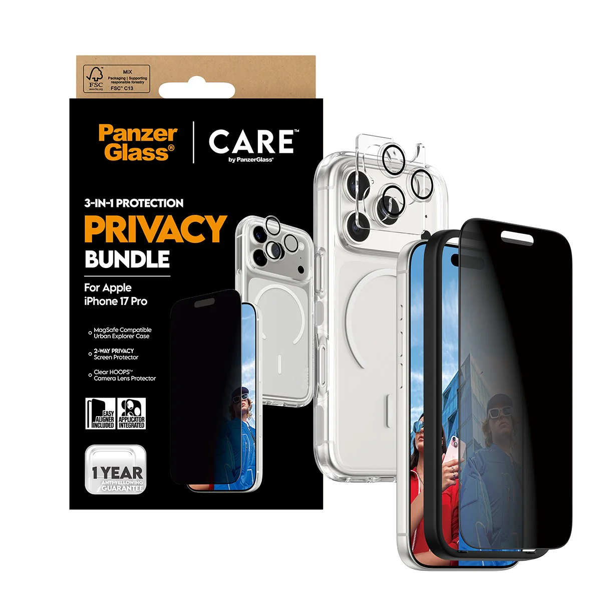 PanzerGlass® | CARE™ by PanzerGlass® 3-in-1 Privacy Bundle iPhone 17 Pro - Image 6