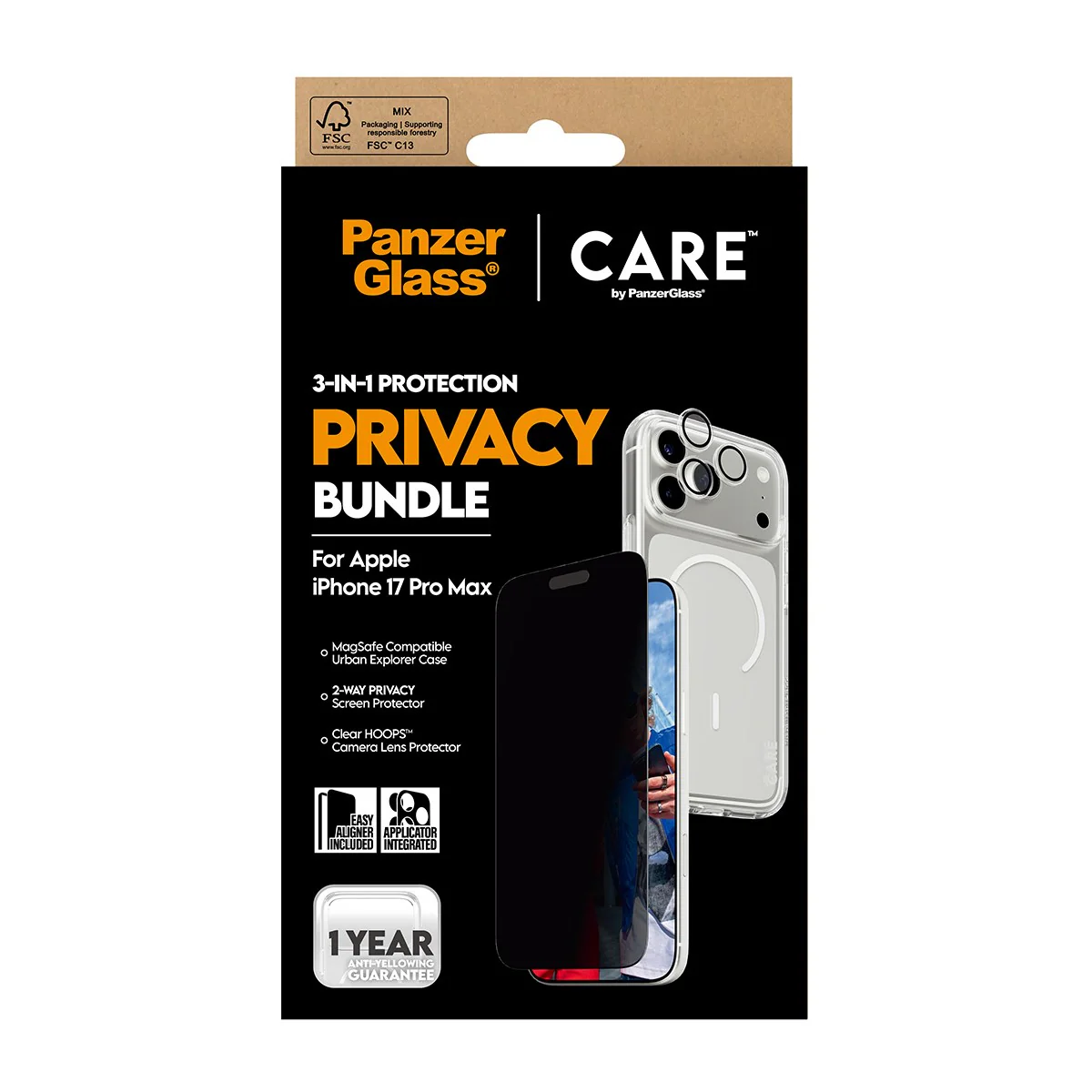 PanzerGlass® | CARE™ by PanzerGlass® 3-in-1 Privacy Bundle iPhone 17 Pro Max - Image 3
