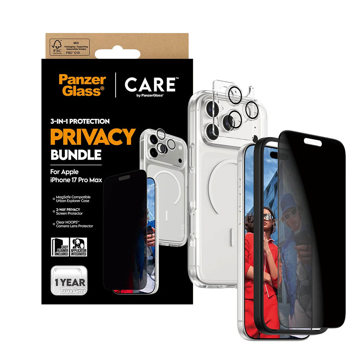 PanzerGlass® | CARE™ by PanzerGlass® 3-in-1 Privacy Bundle iPhone 17 Pro Max - Image 6