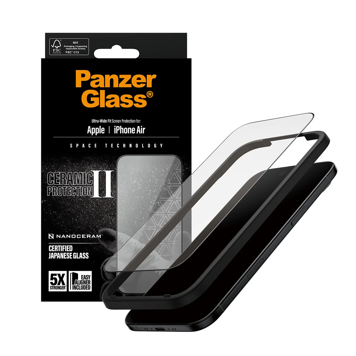 PanzerGlass® Ceramic II Screen Protector iPhone Air | Ultra-Wide Fit w. EasyAligner - Image 5