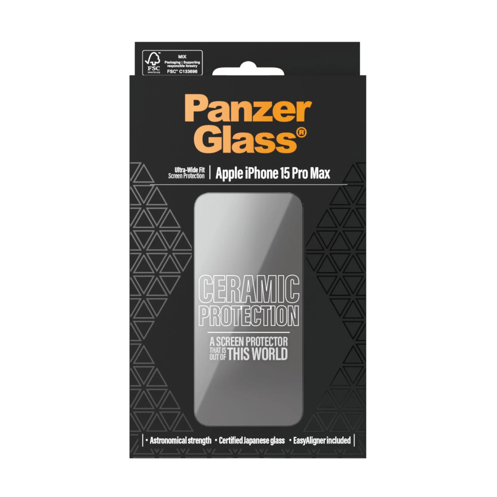 PanzerGlass® Ceramic Protection for iPhone 15 Pro Max | Ultra-Wide Fit w. EasyAligner - Image 3