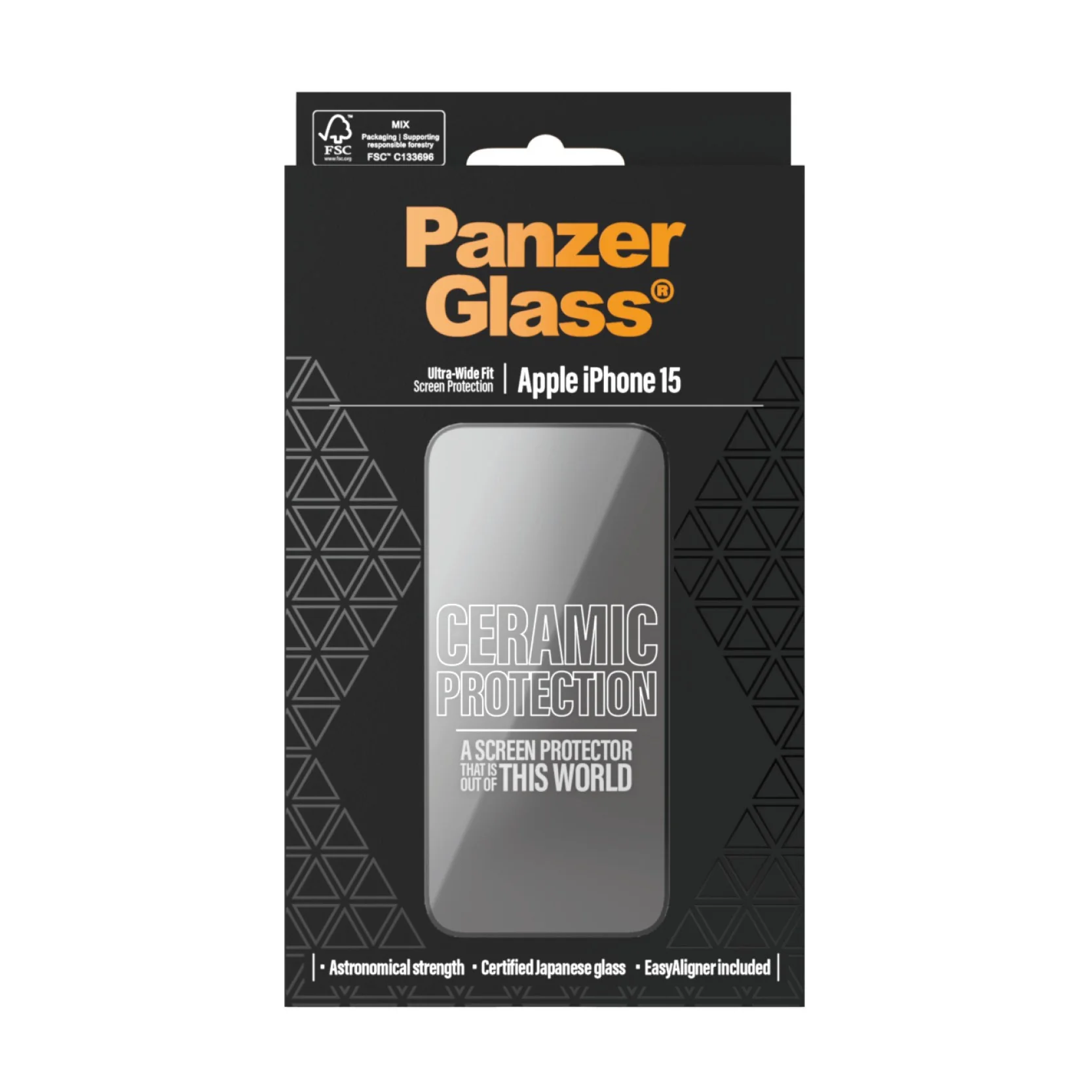 PanzerGlass® Ceramic Protection for iPhone 15 | Ultra-Wide Fit w. EasyAligner - Image 3