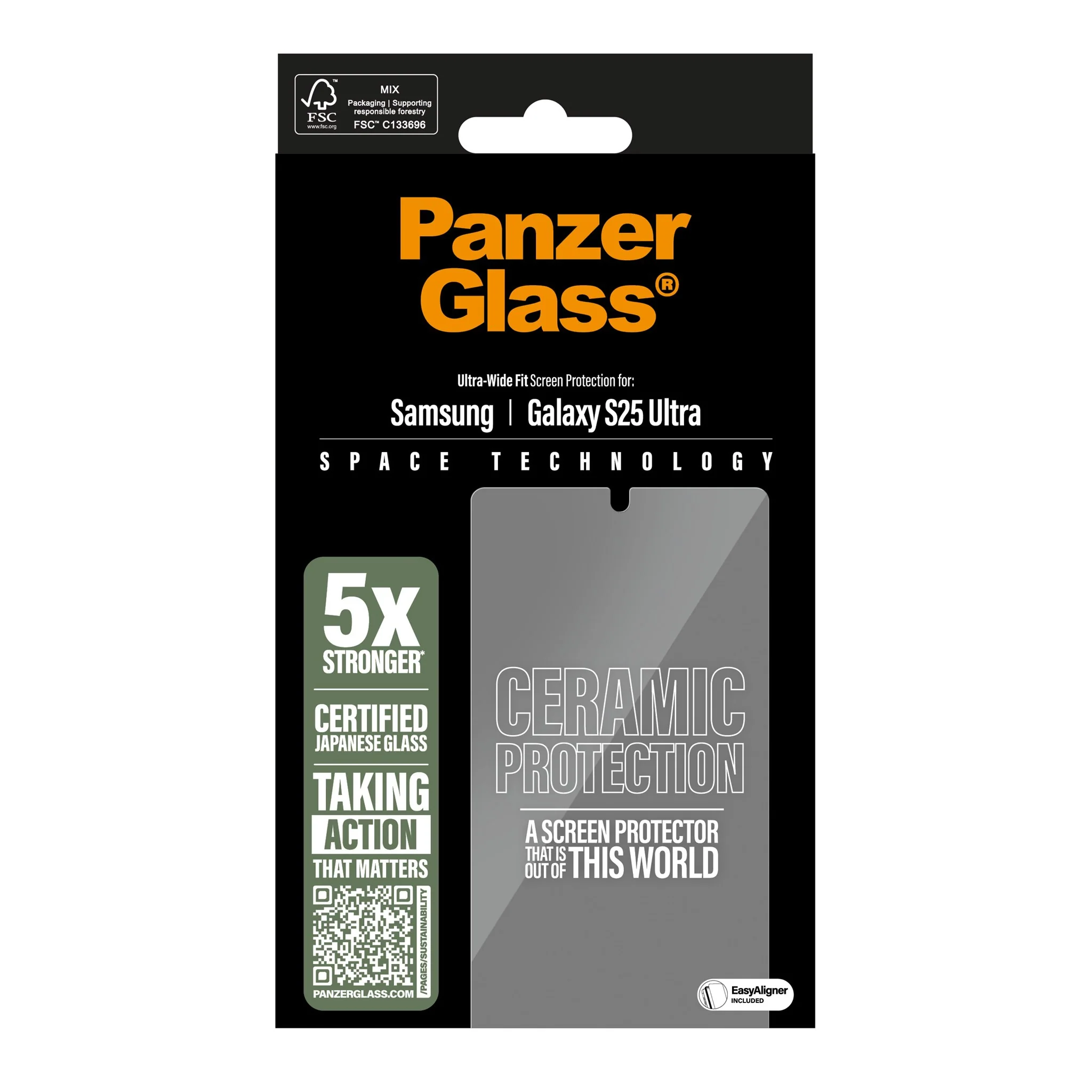 PanzerGlassÂź Ceramic Screen Protector Samsung Galaxy S25 Ultra | Ultra-Wide Fit w. EasyAligner - Image 3