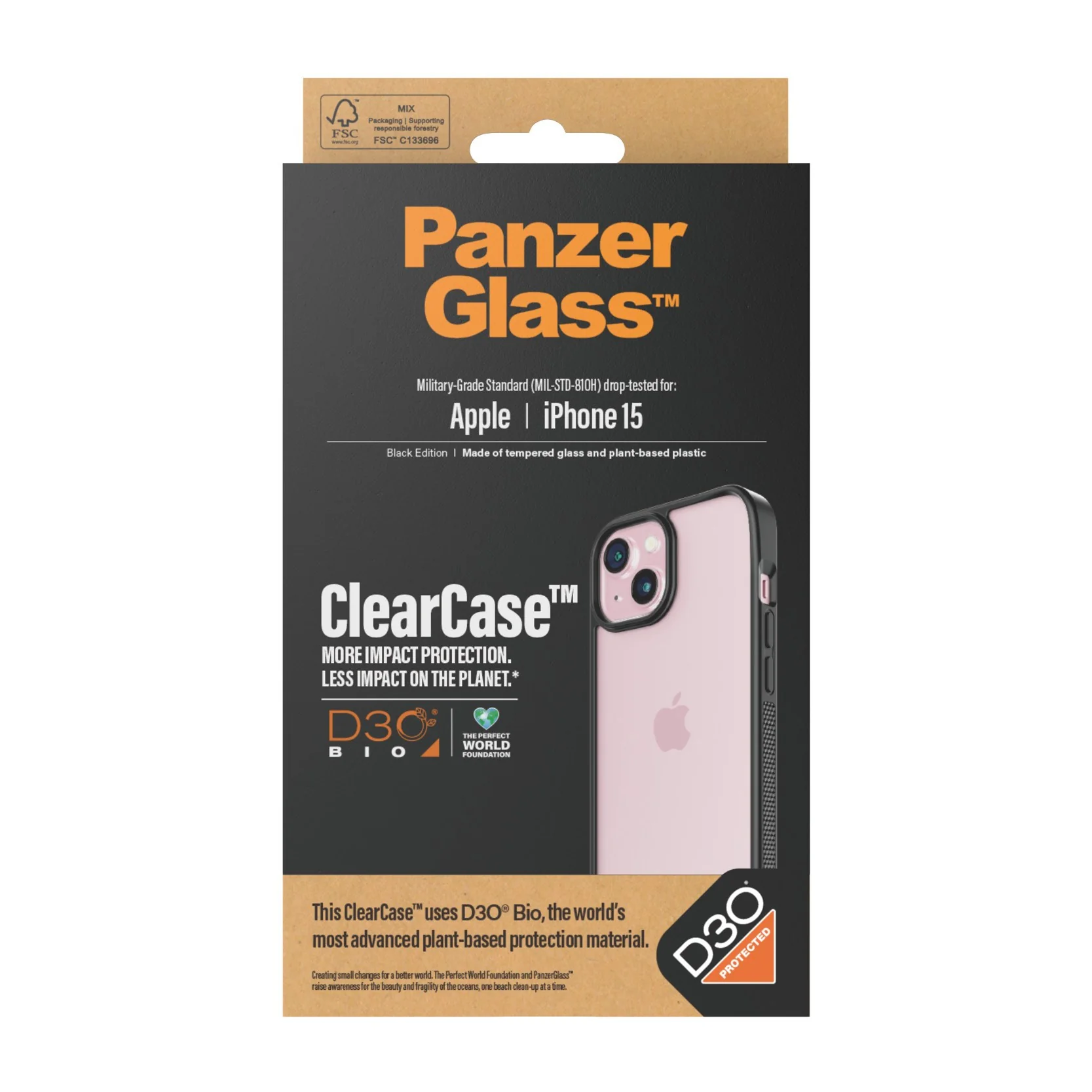 PanzerGlass® ClearCase Transparent & D3O® iPhone 15 - Image 3