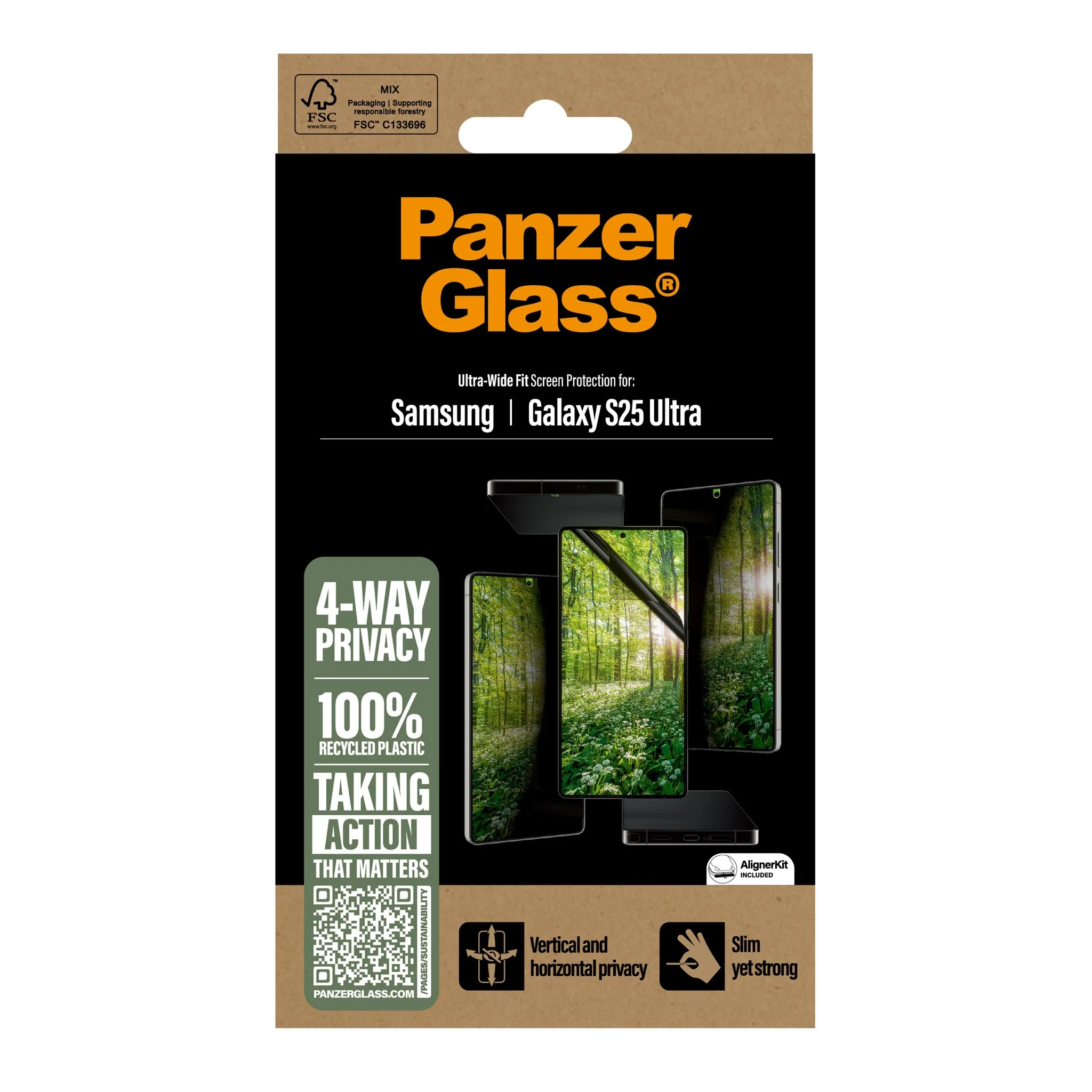 PanzerGlass® ECO MATRIX 4-Way Privacy Screen Protector Samsung Galaxy S25 Ultra | Ultra-wide Fit - Image 3