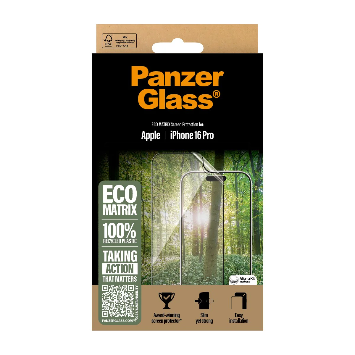 PanzerGlass® ECO MATRIX Screen Protector iPhone 16 Pro | Ultra-Wide Fit - Image 3