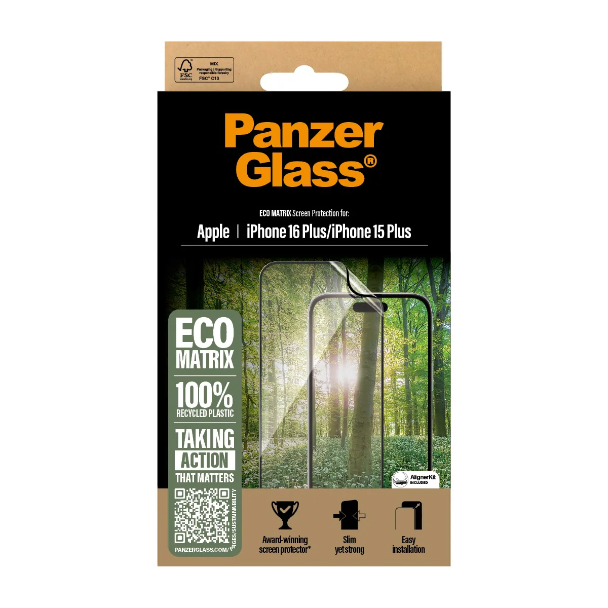PanzerGlass® ECO MATRIX Screen Protector iPhone 16 Plus | 15 Plus | Ultra-Wide Fit - Image 3