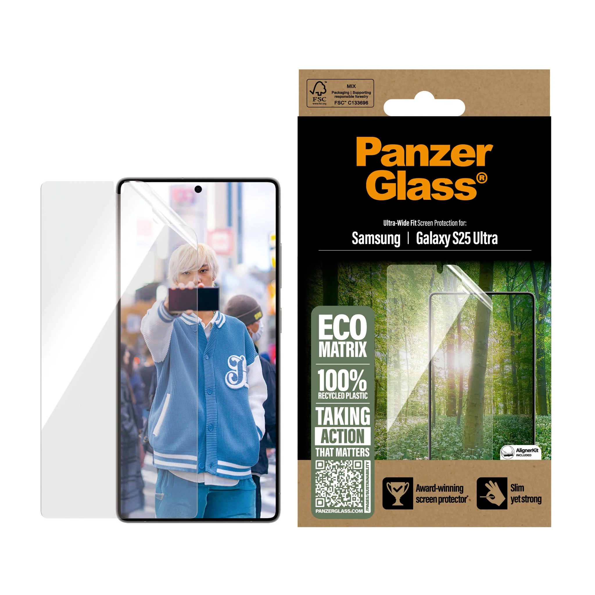 PanzerGlass® ECO MATRIX Screen Protector Samsung Galaxy S25 Ultra | Ultra-Wide Fit - Image 2