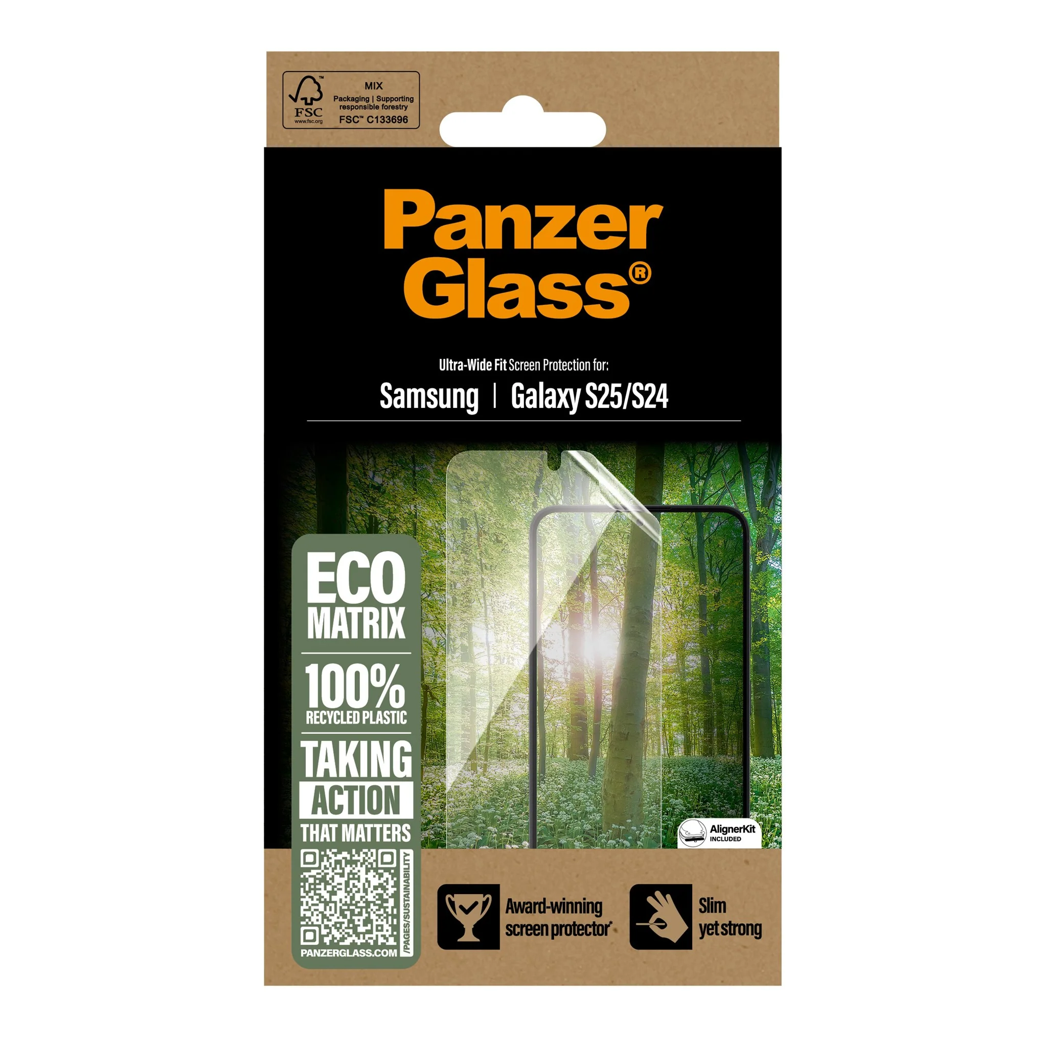PanzerGlass® ECO MATRIX Screen Protector Samsung Galaxy S25 | S24 | Ultra-Wide Fit - Image 3