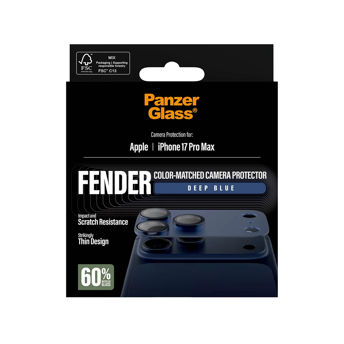 PanzerGlass® Fender Camera Protector Deep Blue iPhone 17 Pro Max - Image 3