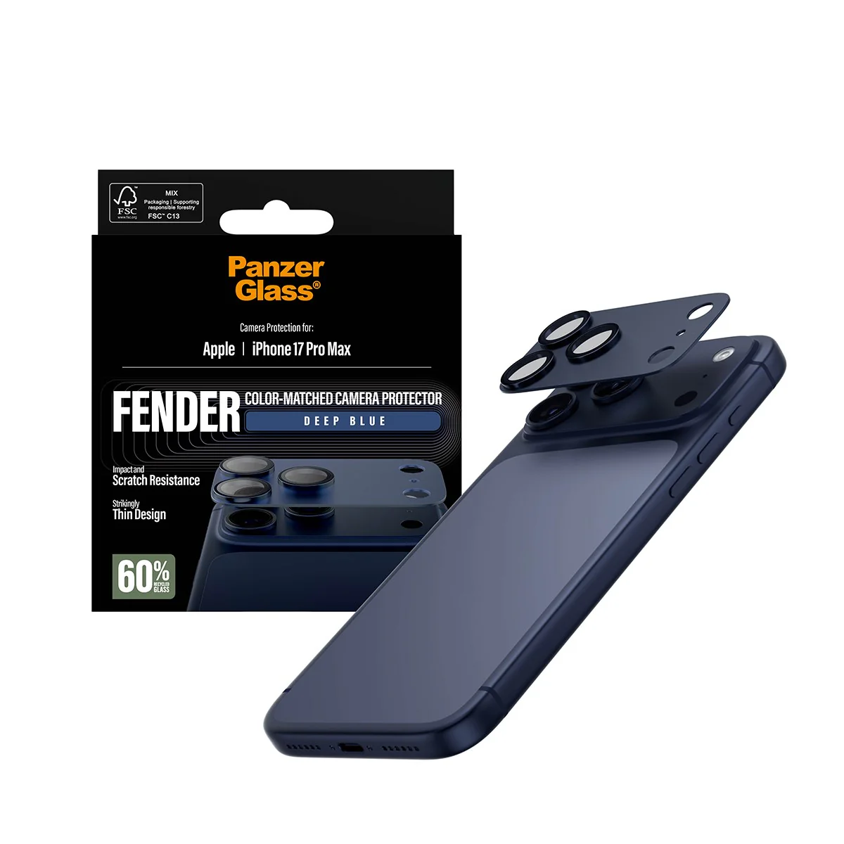 PanzerGlass® Fender Camera Protector Deep Blue iPhone 17 Pro Max - Image 5