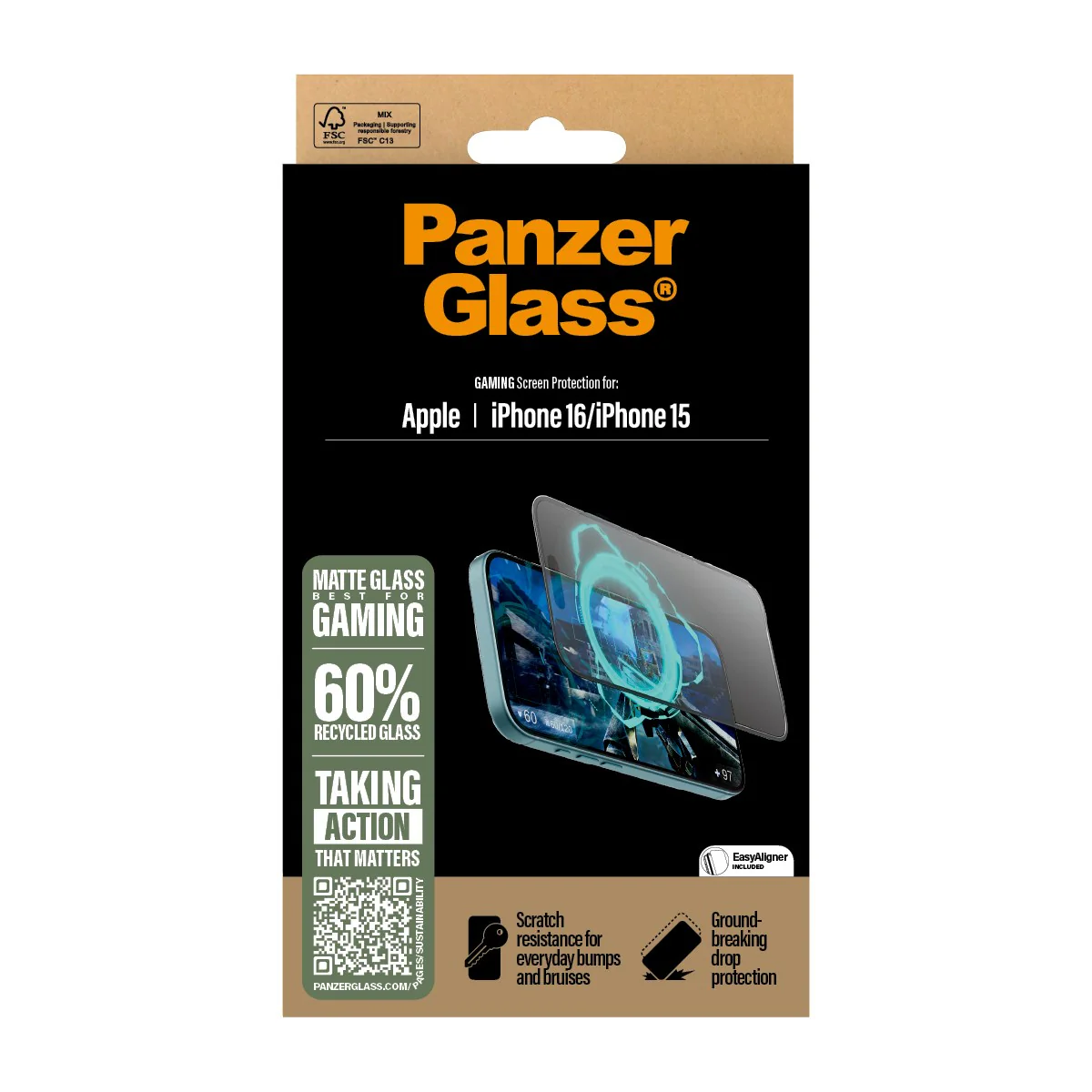 PanzerGlass® Gaming Screen Protector iPhone 16 | 15 | Ultra-Wide Fit - Image 3