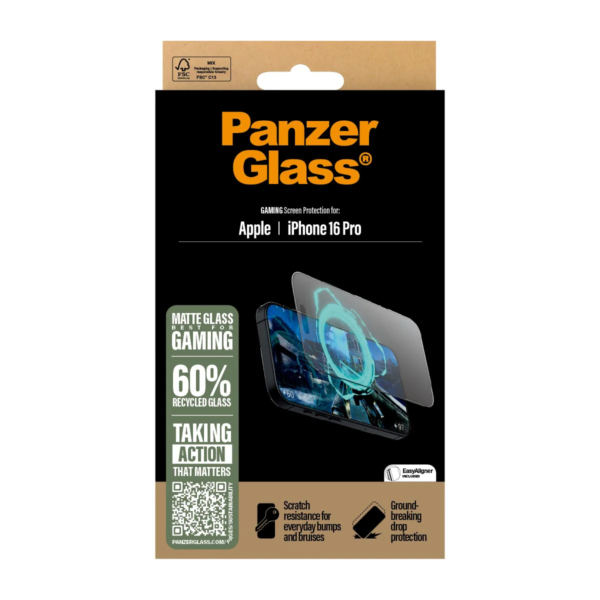 PanzerGlass® Gaming Screen Protector iPhone 16 Pro | Ultra-Wide Fit - Image 3