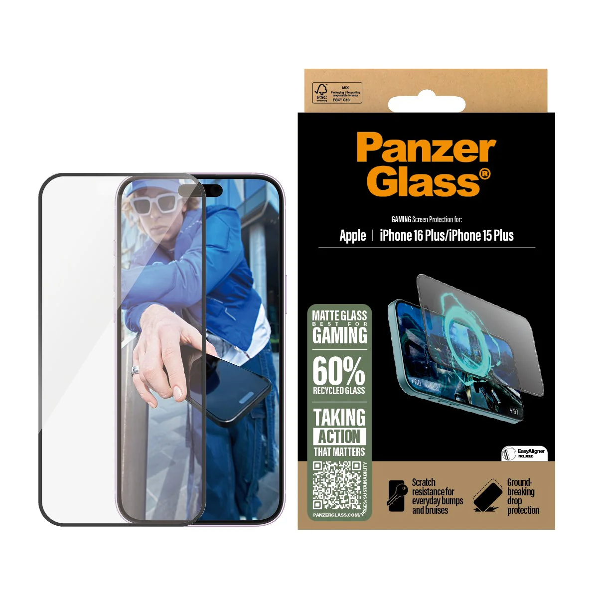 PanzerGlass® Gaming Screen Protector iPhone 16 Plus | 15 Plus | Ultra-Wide Fit - Image 2