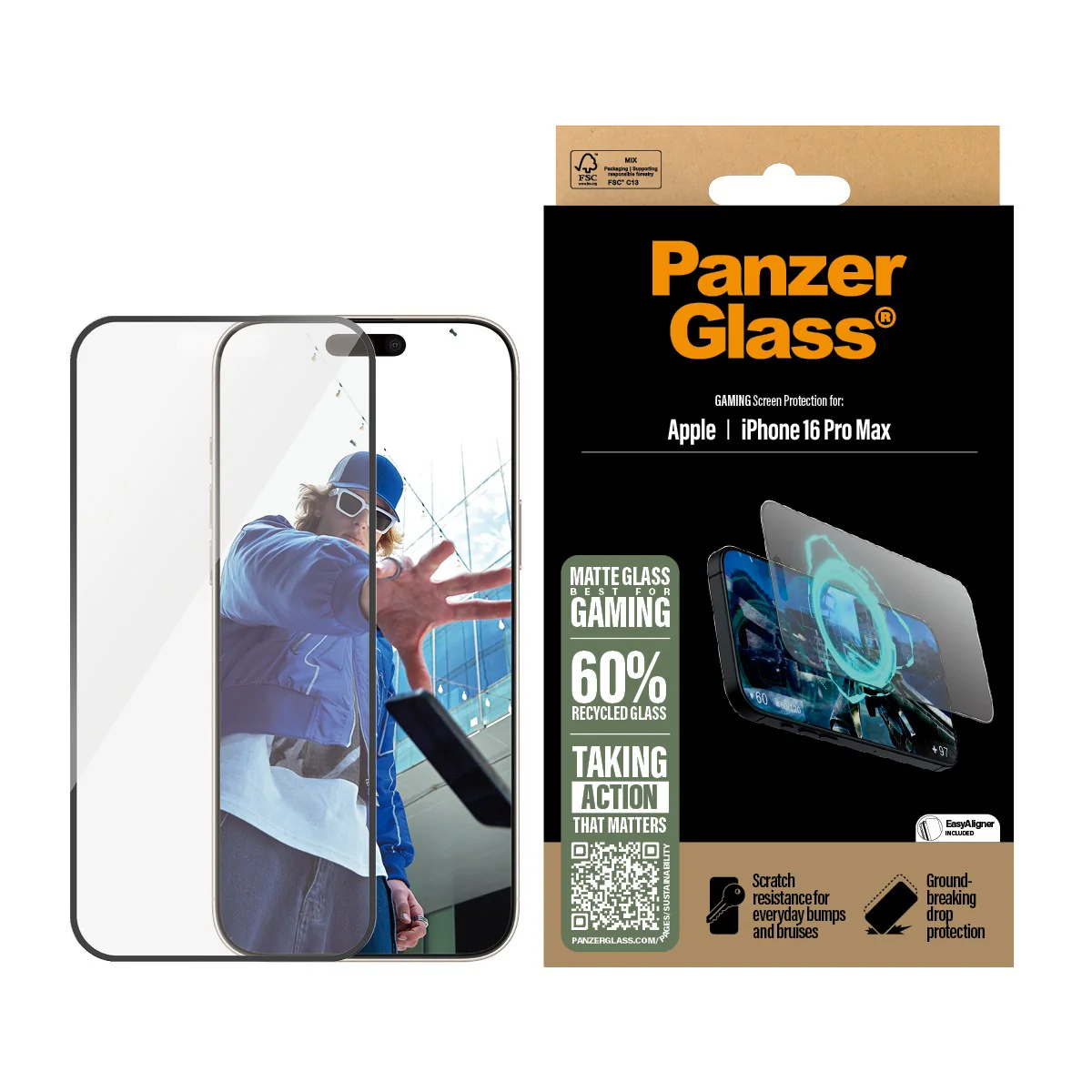 PanzerGlass® Gaming Screen Protector iPhone 16 Pro Max | Ultra-Wide Fit - Image 2