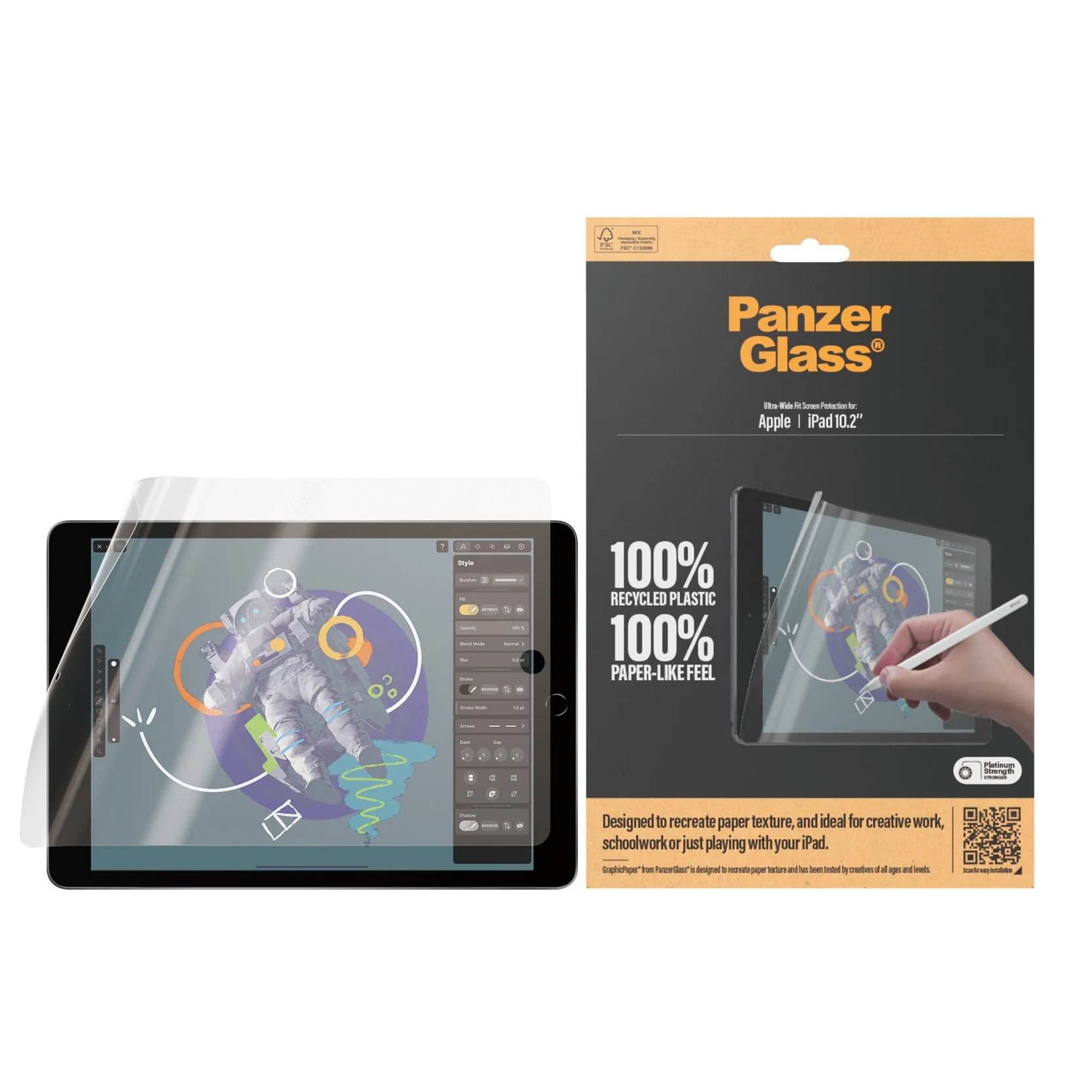 PanzerGlass® GraphicPaper® Screen Protector iPad 10.2'' (2019-2021) | Ultra-Wide Fit - Image 2