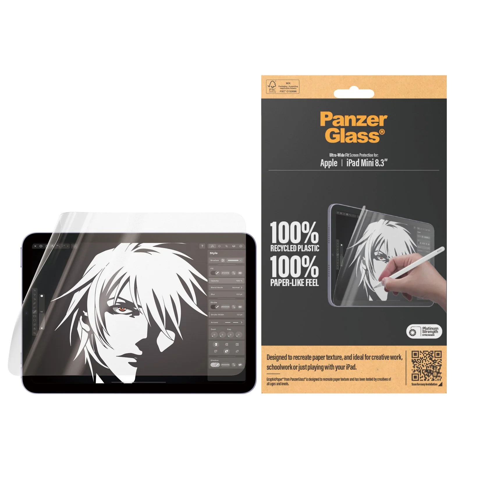 PanzerGlass® GraphicPaper® Screen Protector iPad Mini 8.3'' (2021, 2024) | Ultra-Wide Fit - Image 2