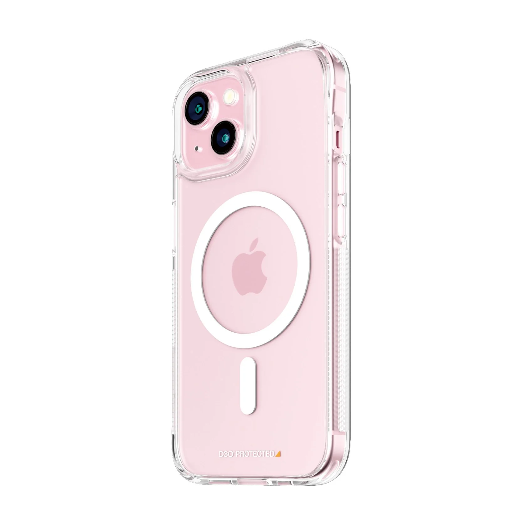 PanzerGlass® HardCase Transparent w. White MagSafe & D3O® iPhone 15