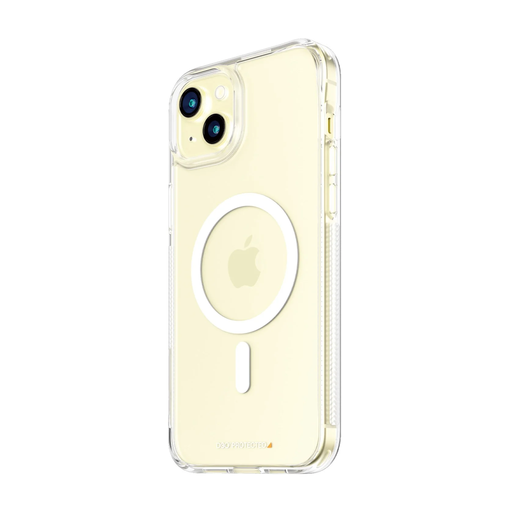 PanzerGlass® HardCase Transparent w. White MagSafe & D3O® iPhone 15 Plus