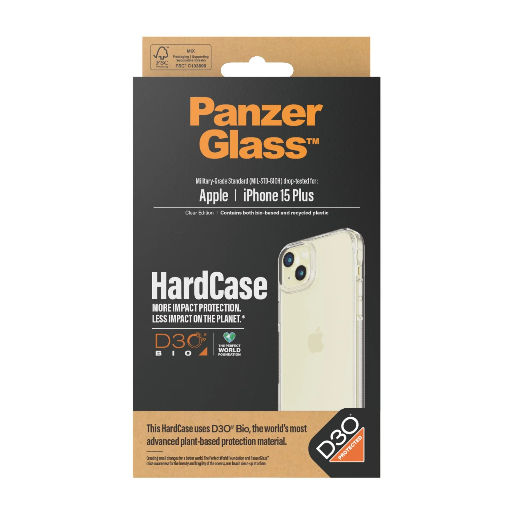 PanzerGlass® HardCase Transparent w. D3O® iPhone 15 Plus - Image 3