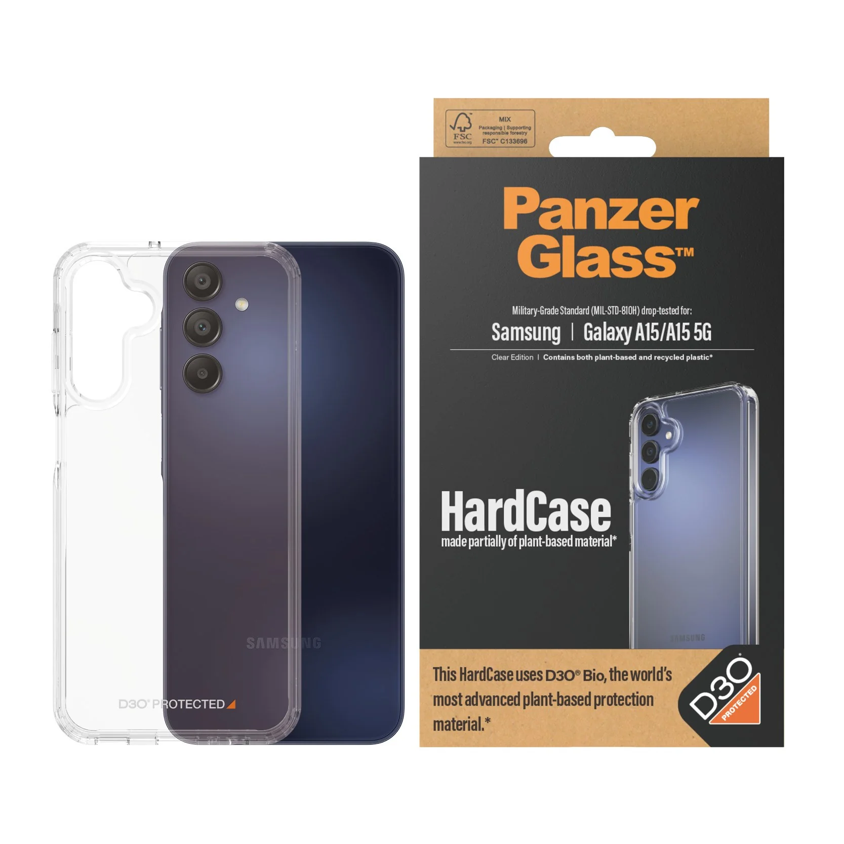 PanzerGlass® HardCase Transparent w. D3O® Samsung Galaxy A15 | A15 5G - Image 2