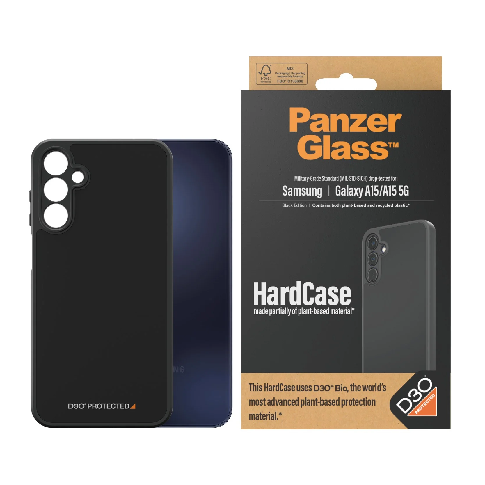 PanzerGlass® HardCase Black with D3O® Samsung Galaxy A15 | A15 5G - Image 2