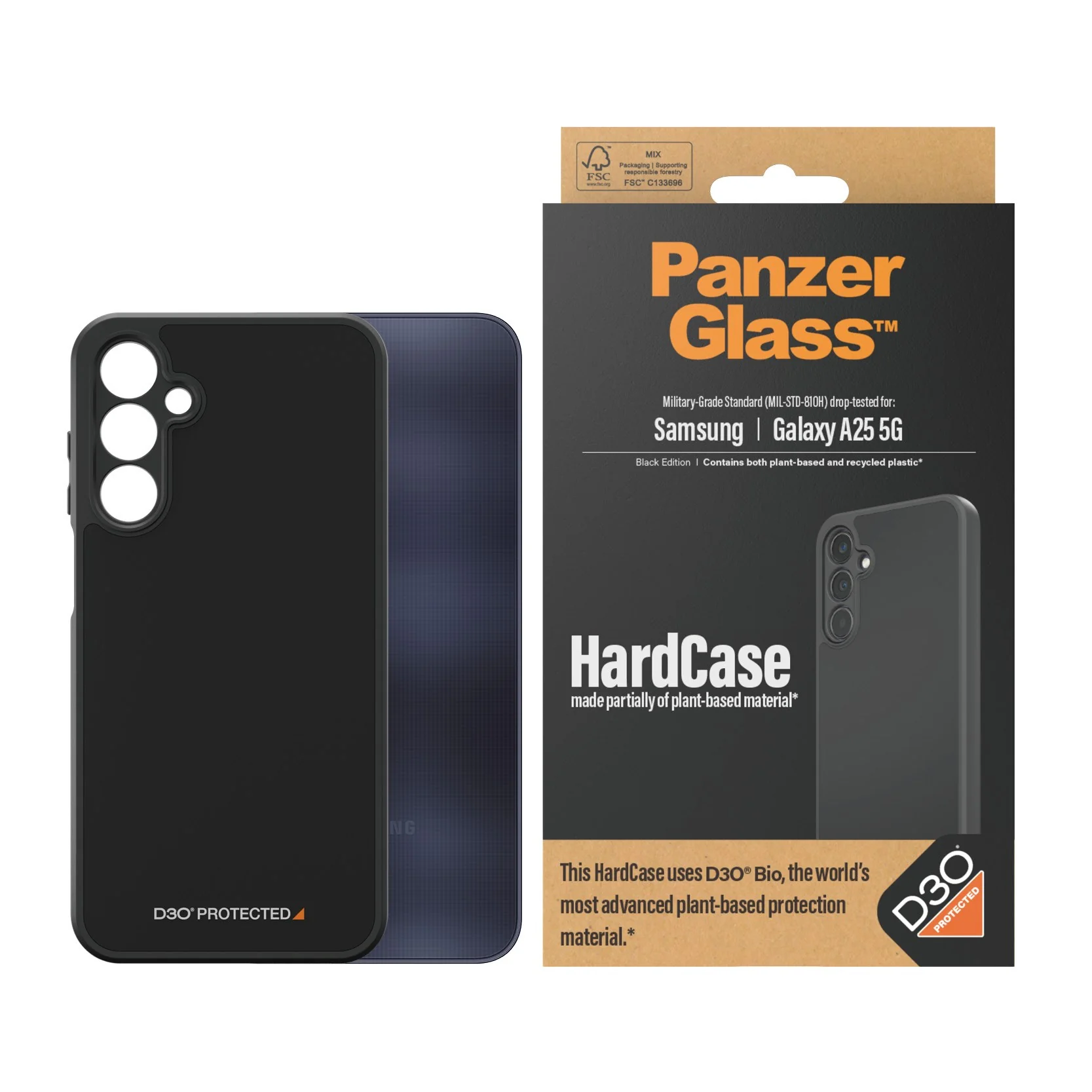 PanzerGlass® HardCase Black with D3O® Samsung Galaxy A25 5G - Image 2
