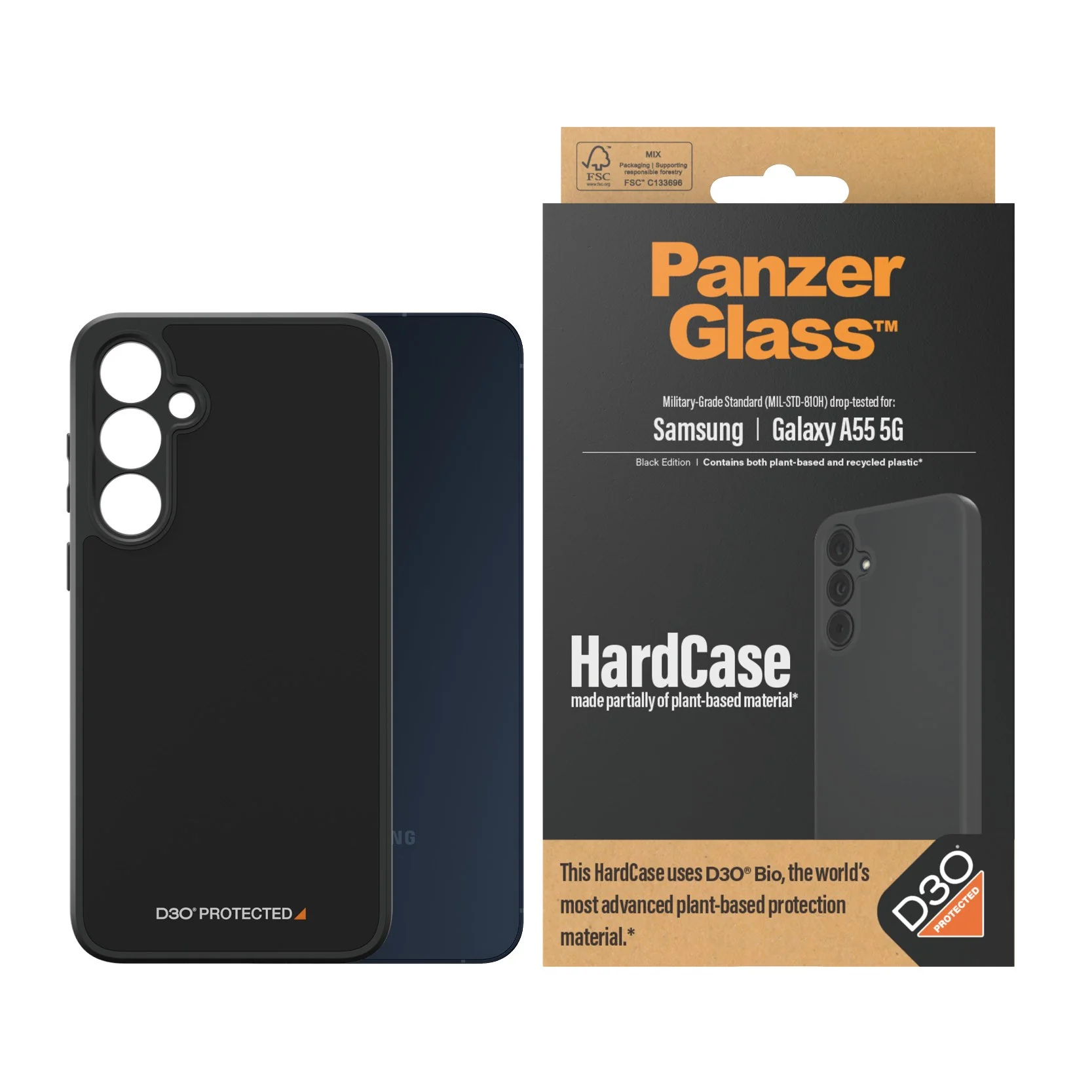 PanzerGlass® HardCase Black with D3O® Samsung Galaxy A55 5G - Image 2