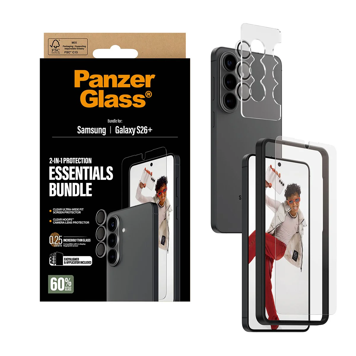 PanzerGlass® Hoops® 2-in-1 Bundle Samsung Galaxy S26+ | Ultra-Wide Fit - Image 5