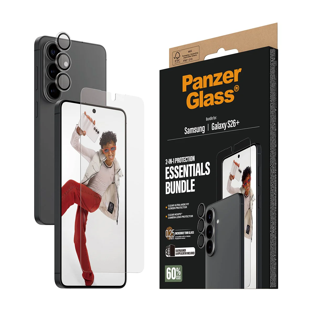 PanzerGlass® Hoops® 2-in-1 Bundle Samsung Galaxy S26+ | Ultra-Wide Fit - Image 6