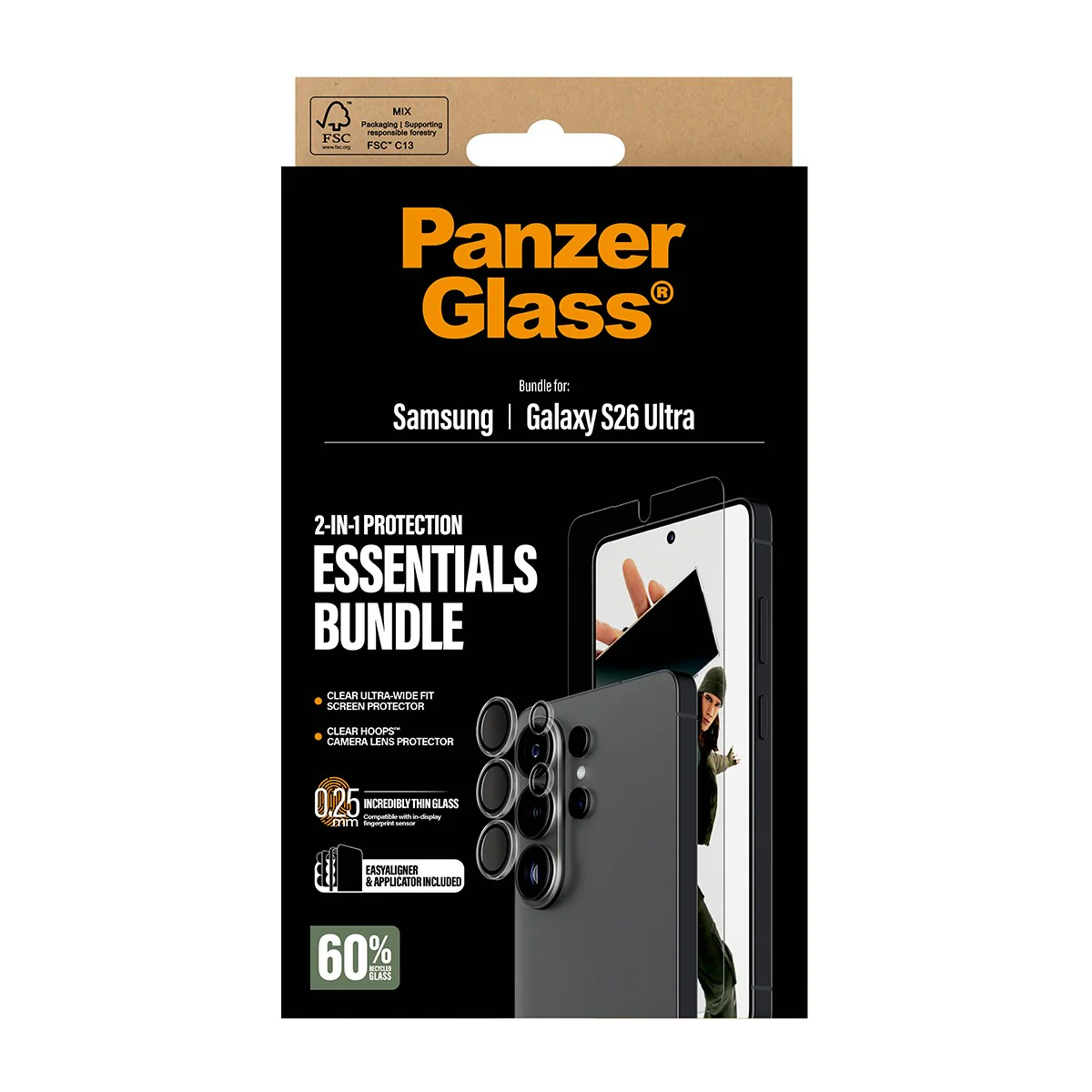 PanzerGlass® Hoops® 2-in-1 Bundle Samsung Galaxy S26 Ultra | Ultra-Wide Fit - Image 3