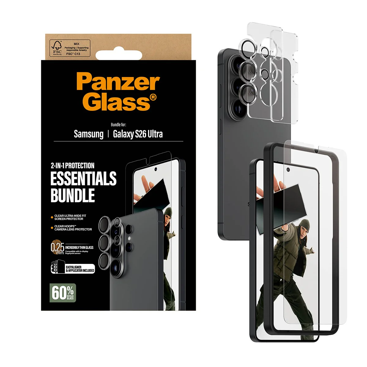 PanzerGlass® Hoops® 2-in-1 Bundle Samsung Galaxy S26 Ultra | Ultra-Wide Fit - Image 5