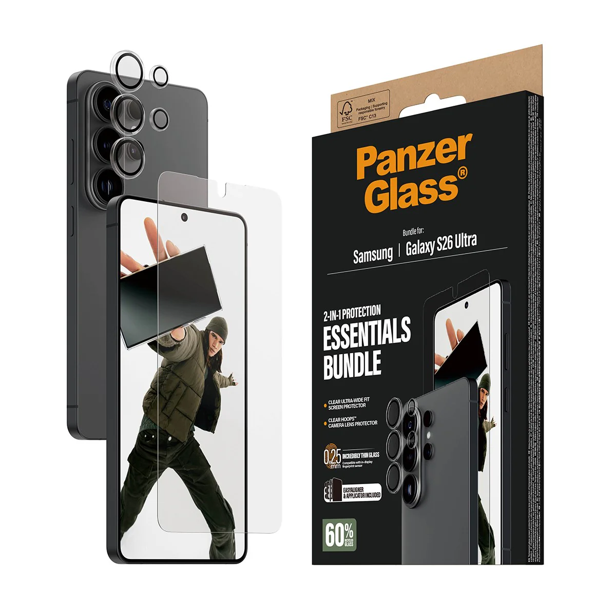 PanzerGlass® Hoops® 2-in-1 Bundle Samsung Galaxy S26 Ultra | Ultra-Wide Fit - Image 6