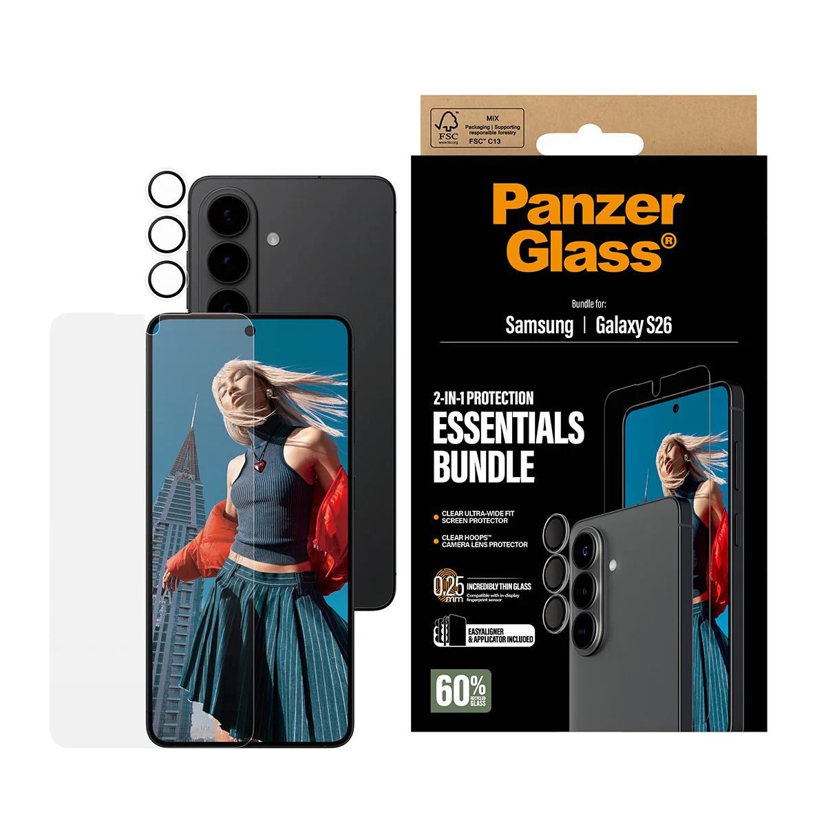 PanzerGlass® Hoops® 2-in-1 Bundle Samsung Galaxy S26 | Ultra-Wide Fit - Image 2