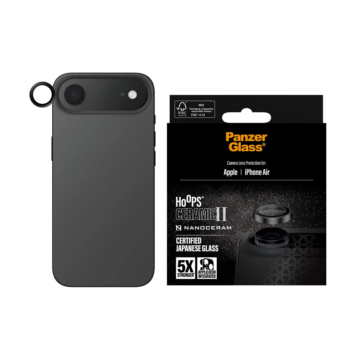 PanzerGlass® Hoops® Ceramic II Camera Lens Protector iPhone Air - Image 2