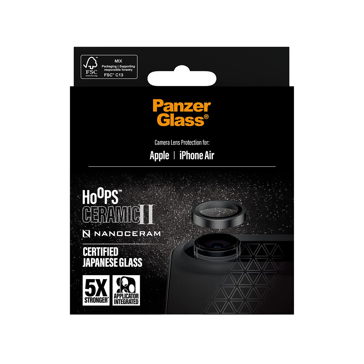 PanzerGlass® Hoops® Ceramic II Camera Lens Protector iPhone Air - Image 3