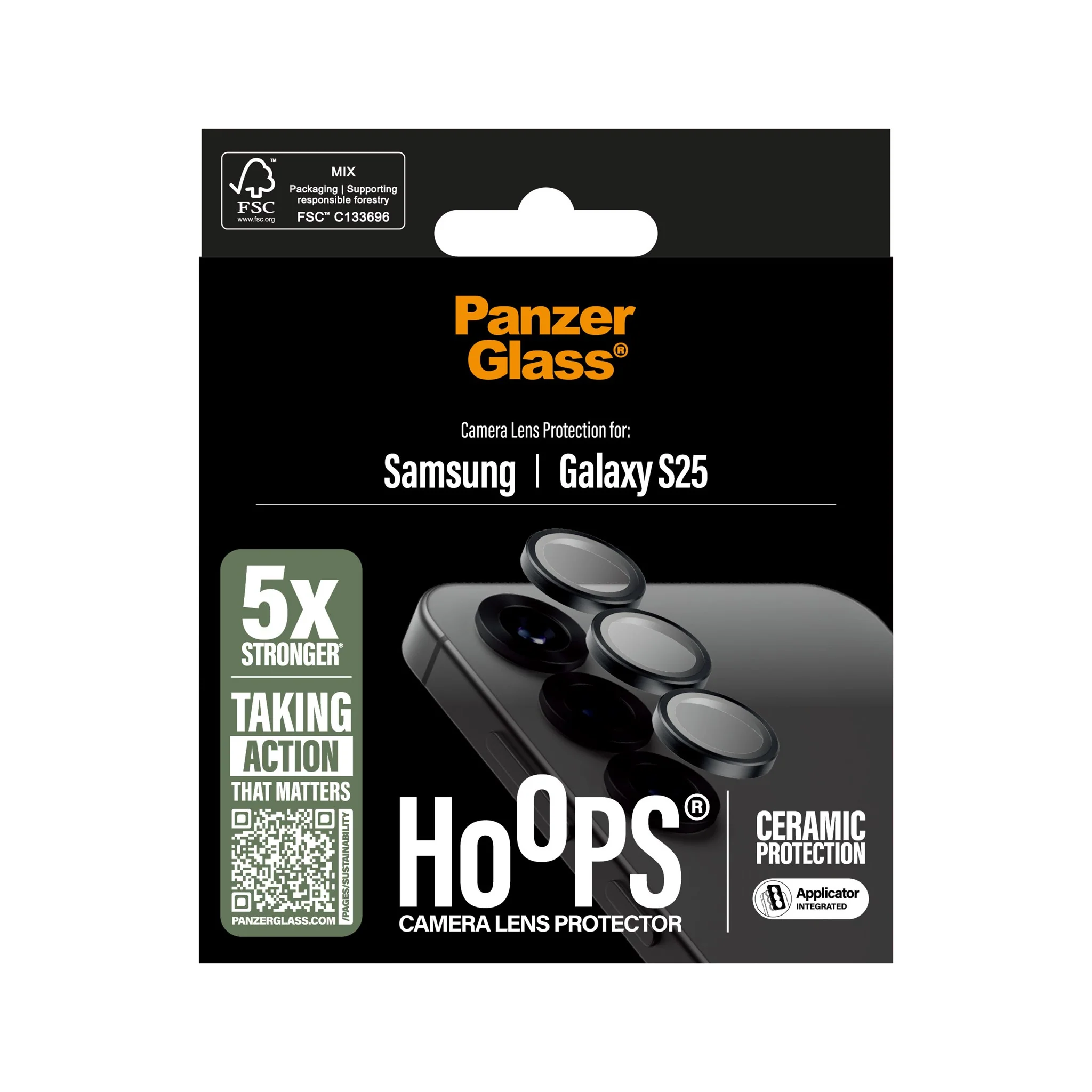 PanzerGlass® Hoops® Ceramic Camera Lens Protector Samsung Galaxy S25 - Image 3