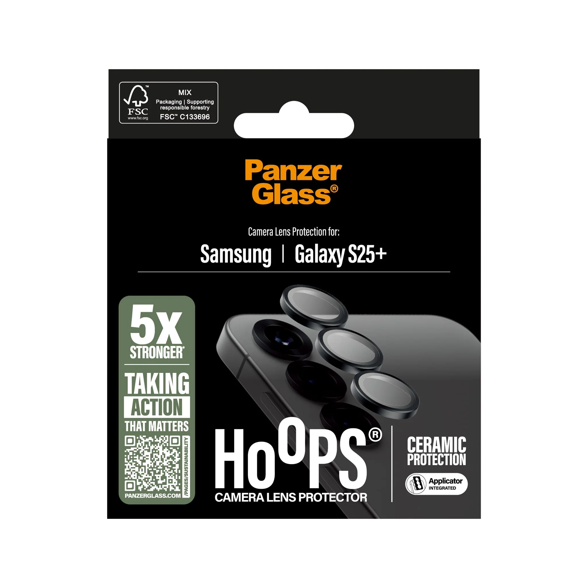 PanzerGlass® Hoops® Ceramic Camera Lens Protector Samsung Galaxy S25+ - Image 3
