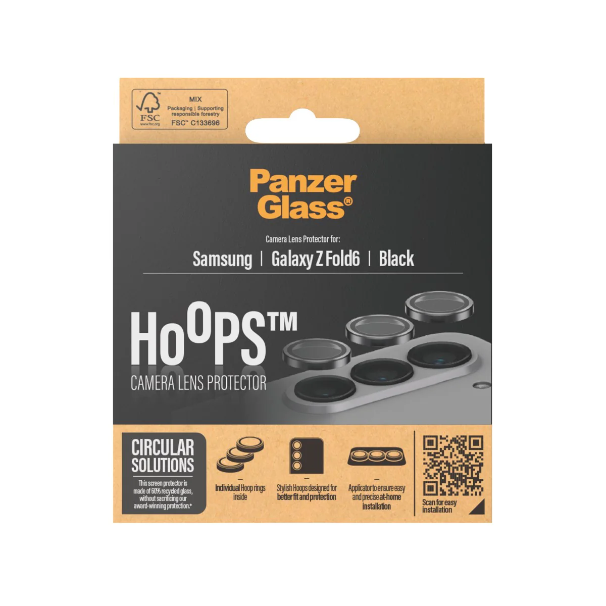 PanzerGlass® Hoops® Camera Lens Protector Black Samsung Galaxy Z Fold6 - Image 3