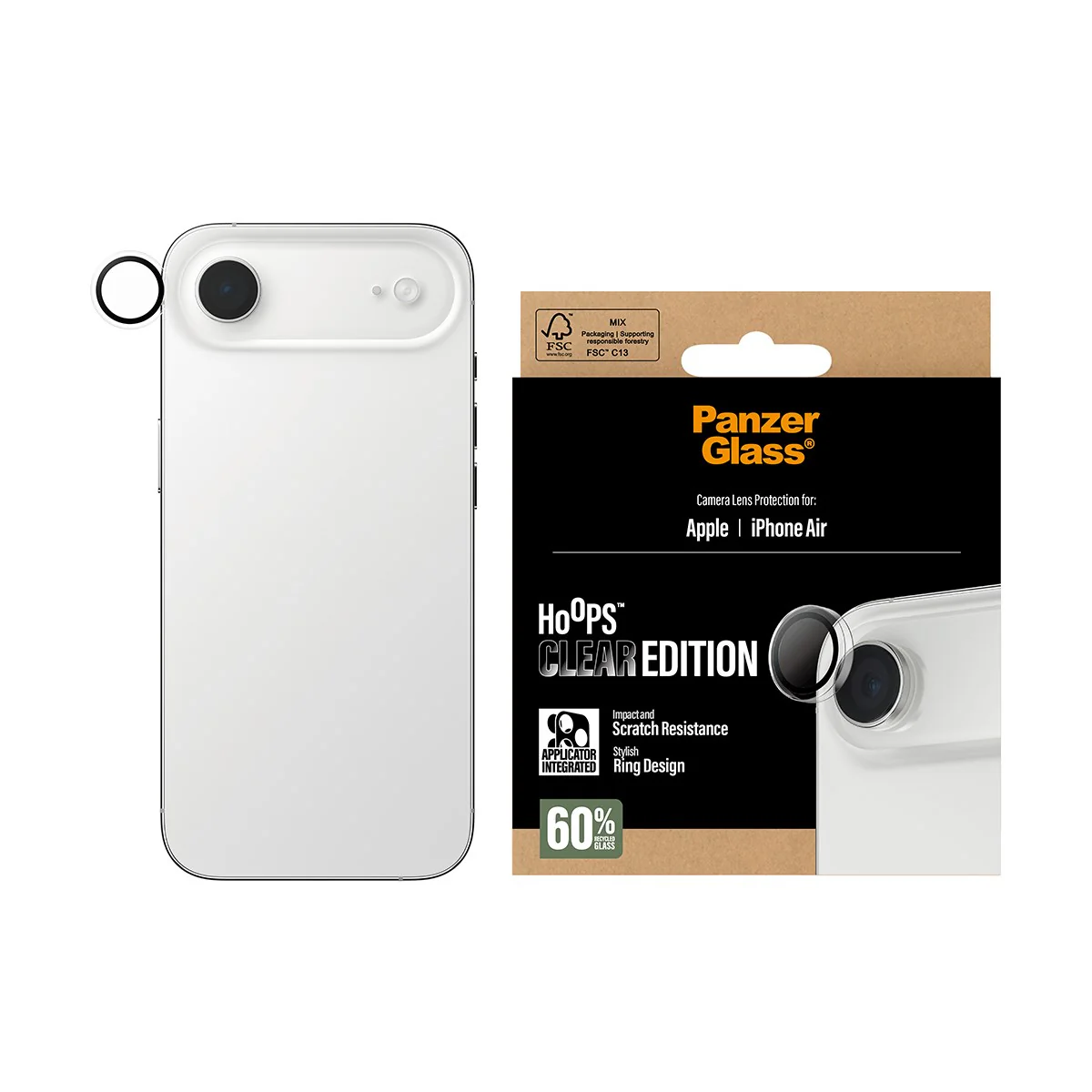 PanzerGlass® Hoops® Camera Lens Protector Transparent iPhone Air - Image 2