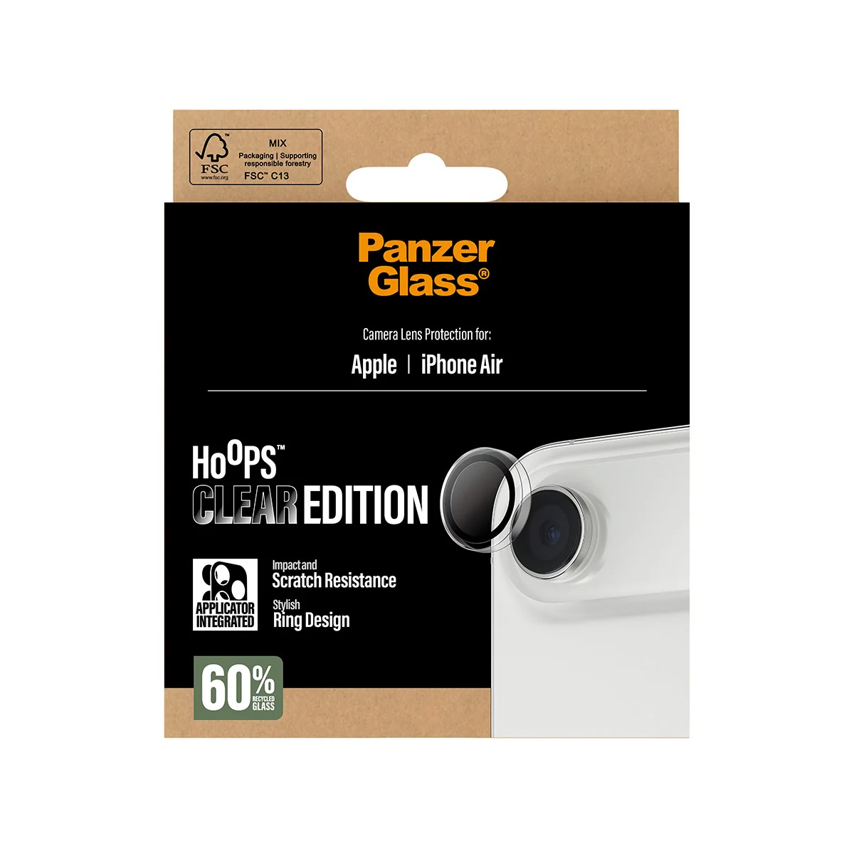 PanzerGlass® Hoops® Camera Lens Protector Transparent iPhone Air - Image 3
