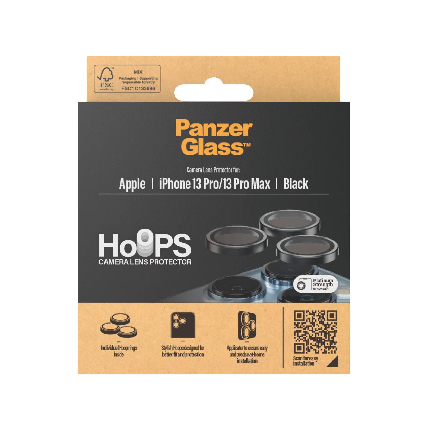PanzerGlassÂź HoopsÂź Camera Lens Protector Black for iPhone 13 Pro | 13 Pro Max - Image 3
