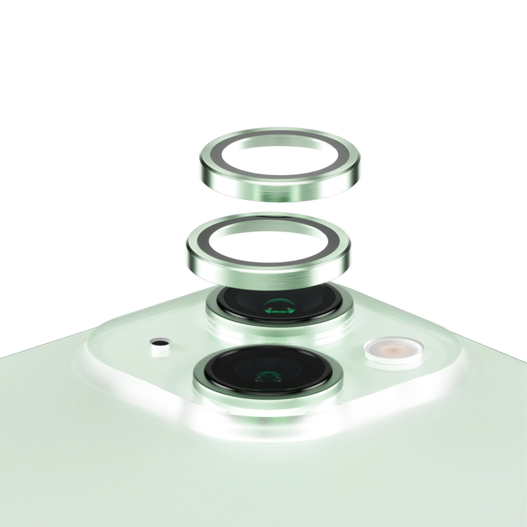 PanzerGlassÂź HoopsÂź Camera Lens Protector Green iPhone 15 | 15 Plus