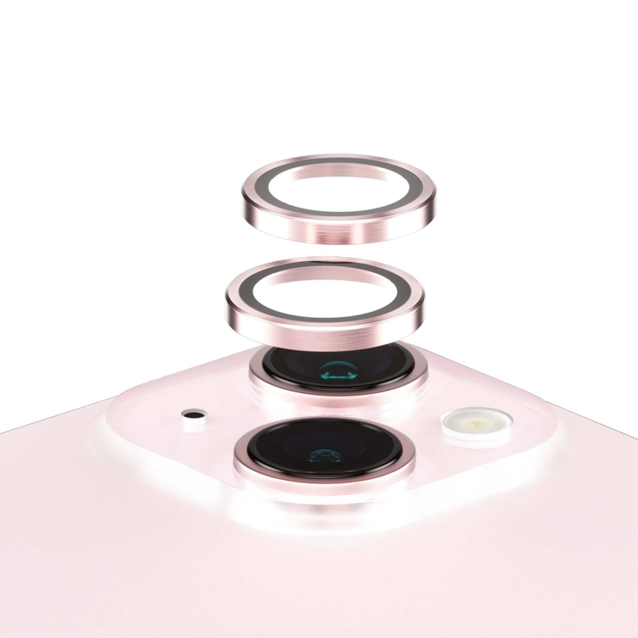 PanzerGlassÂź HoopsÂź Camera Lens Protector Pink iPhone 15 | 15 Plus