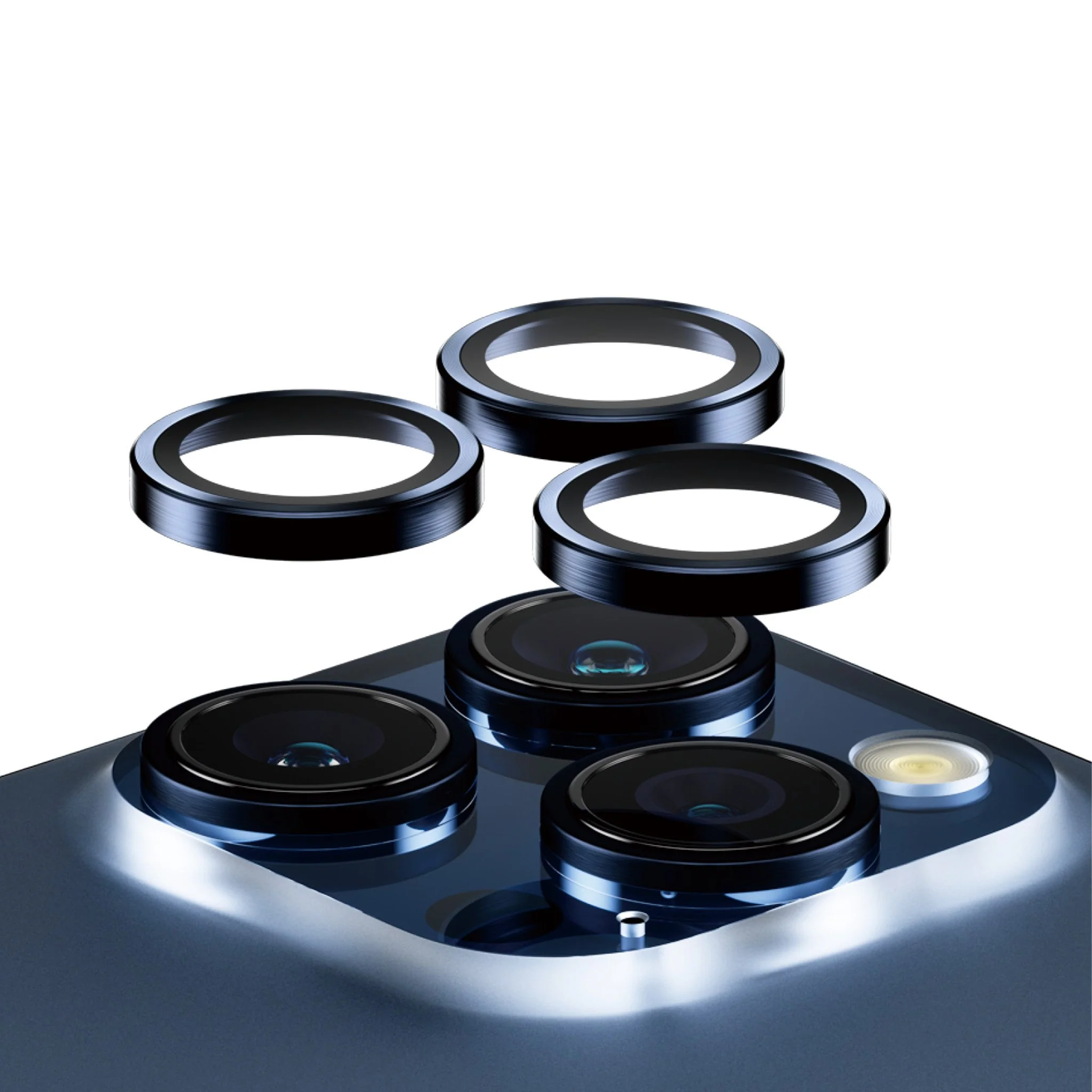 PanzerGlass® Hoops® Metal Camera Lens Protector Blue iPhone 15 Pro | 15 Pro Max