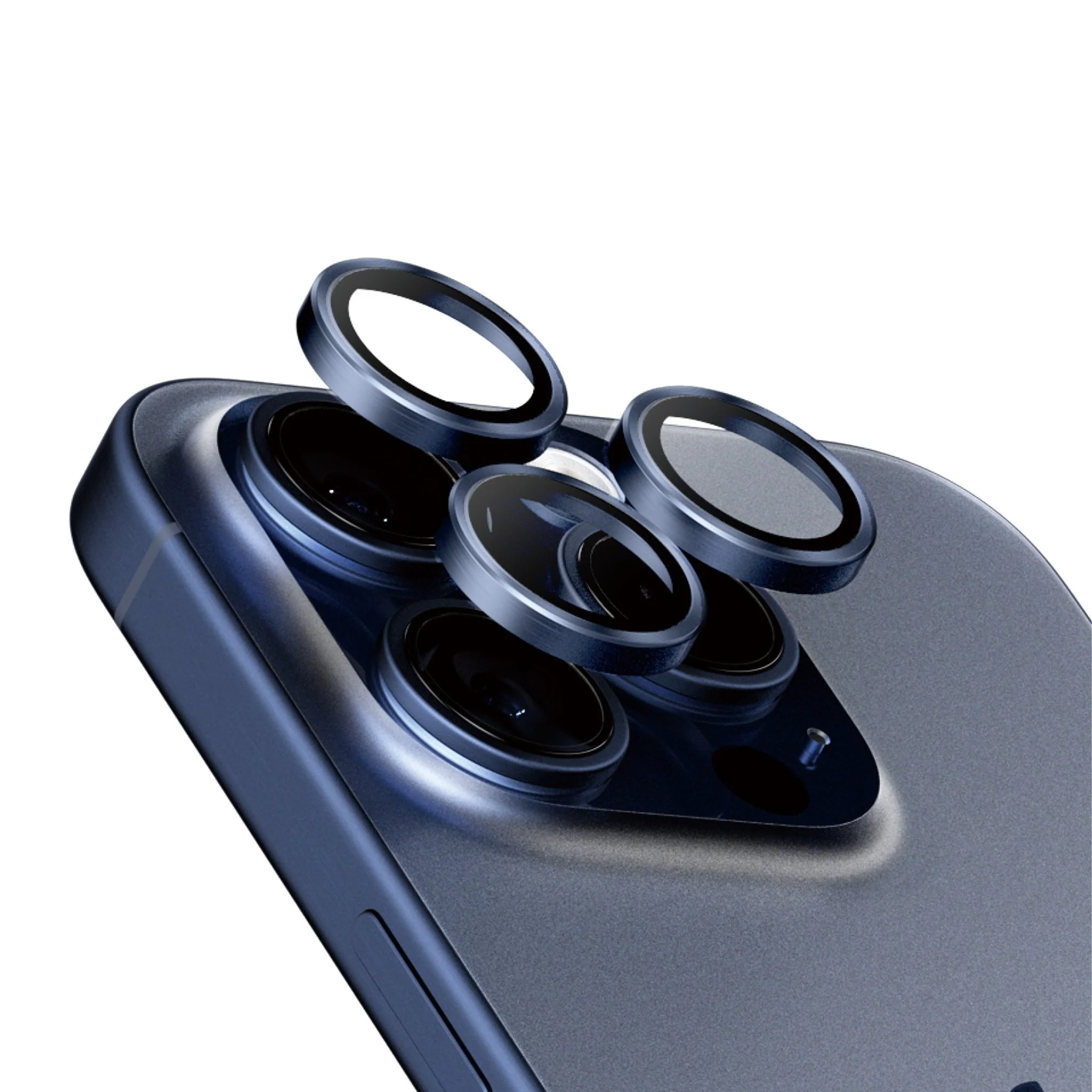 PanzerGlass® Hoops® Titanium Camera Lens Protector Blue iPhone 15 Pro | 15 Pro Max