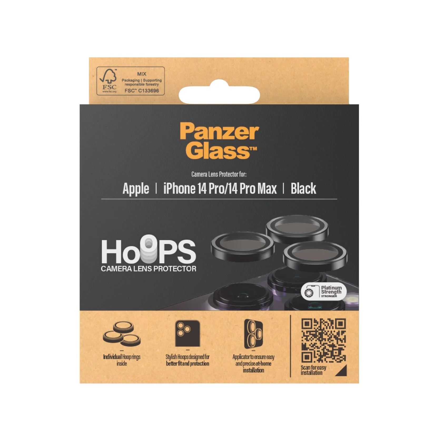 PanzerGlassÂź HoopsÂź Camera Lens Protector Black iPhone 14 Pro | 14 Pro Max - Image 3